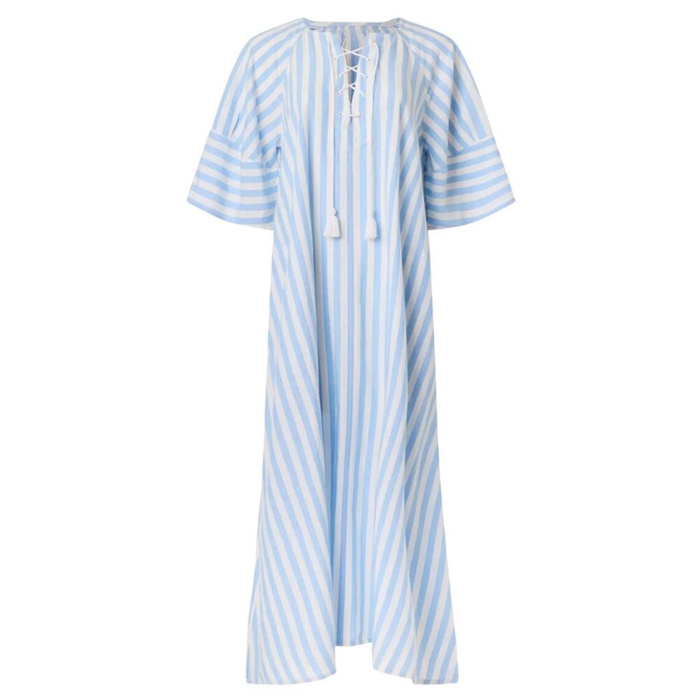 Vanessa Bruno Striped Brooklyn Dress in Blue/White, Size M